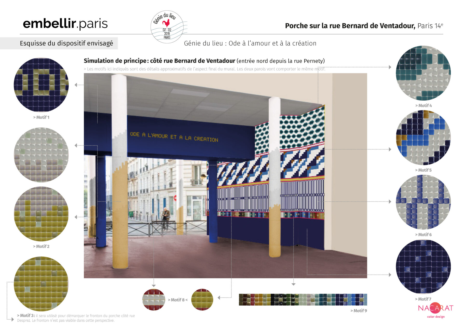 Projet lauréat Embellir Paris - Génie du lieu : ode à l'amour et à la création